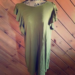 J. Crew Flutter Sleeve Jersey Dress